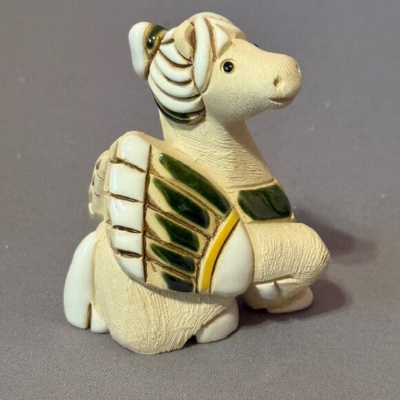 Vintage Pegasus Figurine Artesania Rinconada Uruguay Winged Stone SIGNED Unicorn - Picture 1 of 3